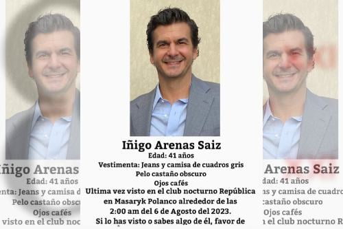 Y luego de varias horas, Fiscalía mexiquense reporta hallazgo del cuerpo de Iñigo Arena